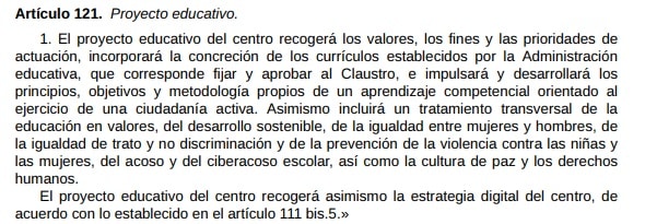 proyecto educativo de centro