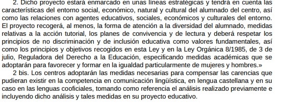proyecto educativo de centro