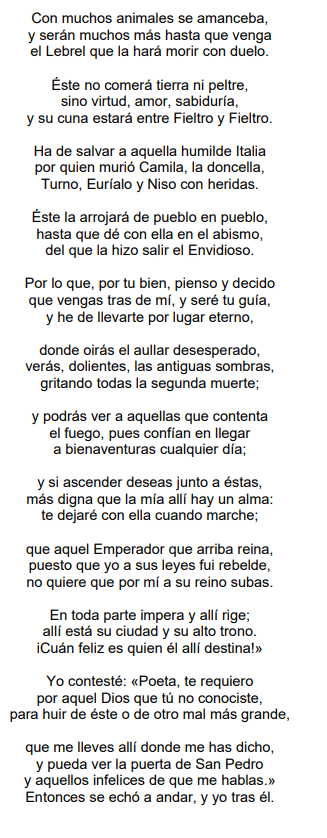Divina Comedia de Dante.